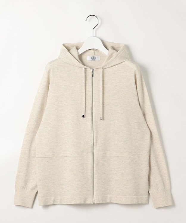 J.PRESS LADIES Hood Cardigan ニット パーカー ナチュラル系