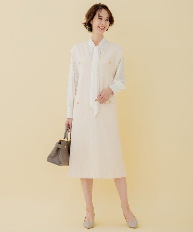 自由区 ラミーブッチャー ジャンパースカート アイボリー系