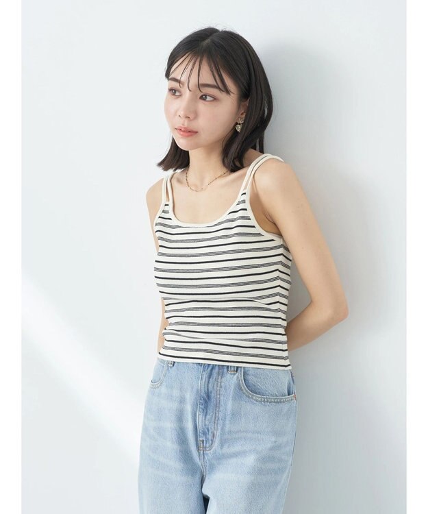 earth music&ecology クロップドキャミソール Off White