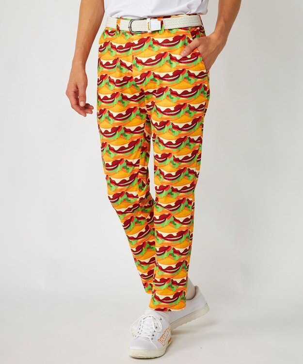 FILA GOLF／marie claire 【Loudmouth】柄ロングパンツ Burger Mania