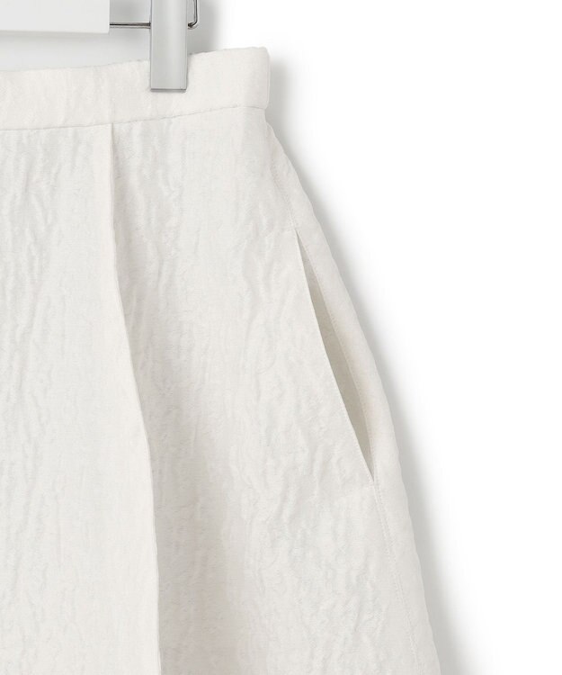 23区 【洗える】エクラジャカード コクーン スカート アイボリー系