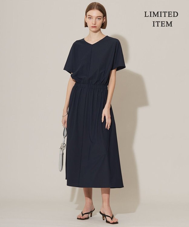 ICB L 【WEB限定・接触冷感・UVカット・洗える】アトラストリコット ワンピース ネイビー系