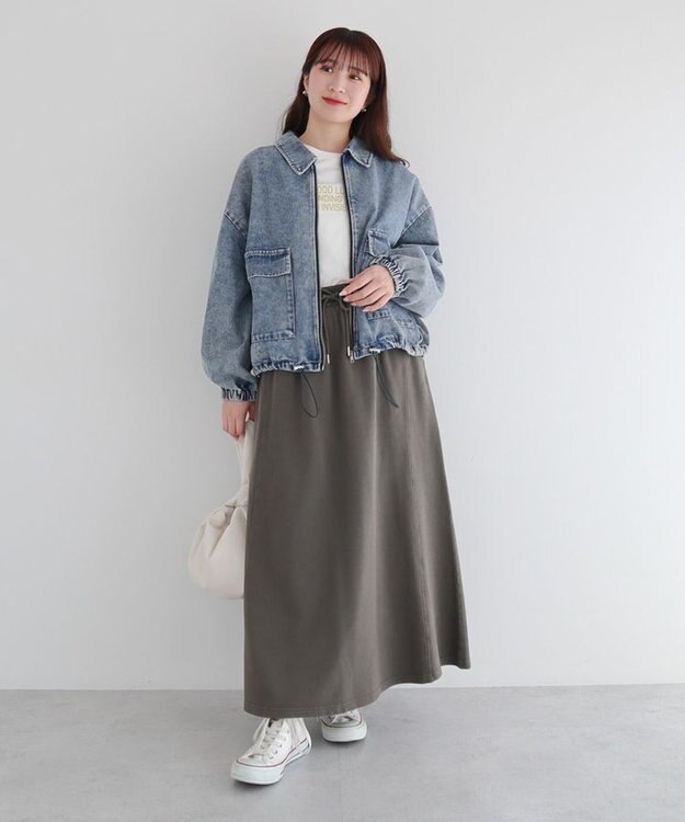 Green Parks ・ＳＵＧＡＲ　ＳＰＯＯＮ　ピグメントスウェットスカート Charcoal Gray