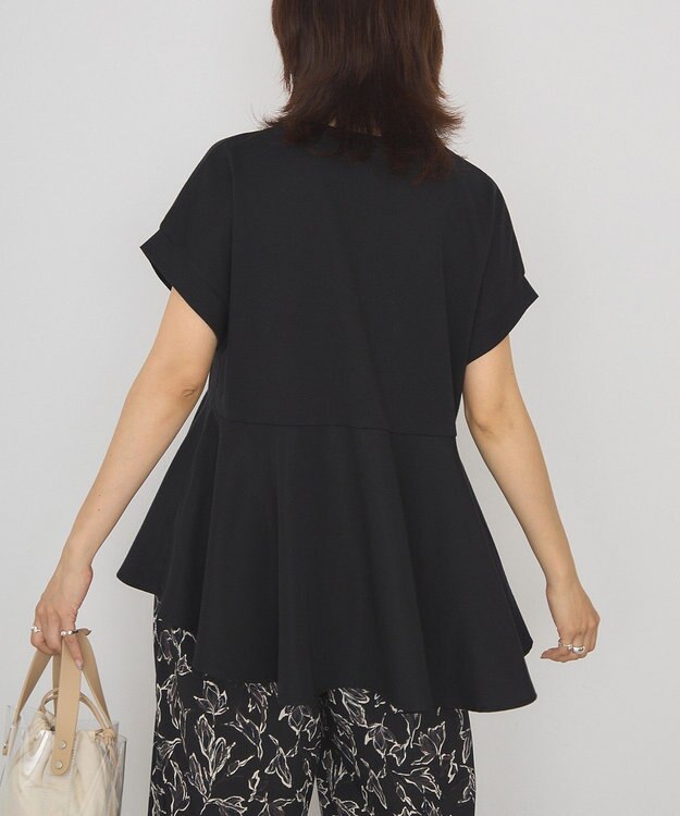 AMERICAN HOLIC アシンメトリーペプラム ドッキングプルオーバー Black