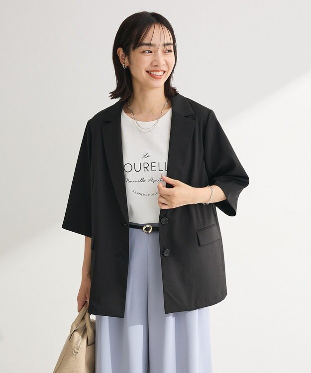 Green Parks シングル半袖ジャケット Black