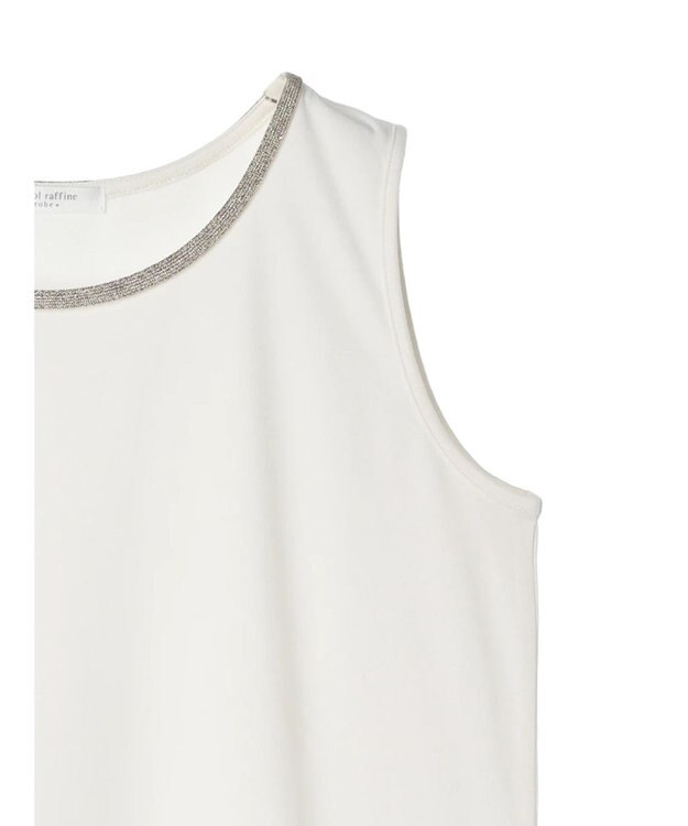 Green Parks ビジューテープタンクトップ Ecru