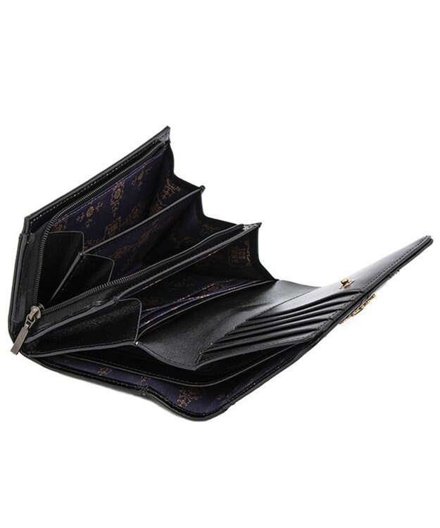 ANNA SUI エレノア 内Lファスナー二つ折り財布 クロ