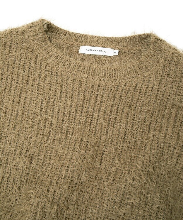 AMERICAN HOLIC 【WEB限定】フェザーゆるニットプルオーバー Mocha