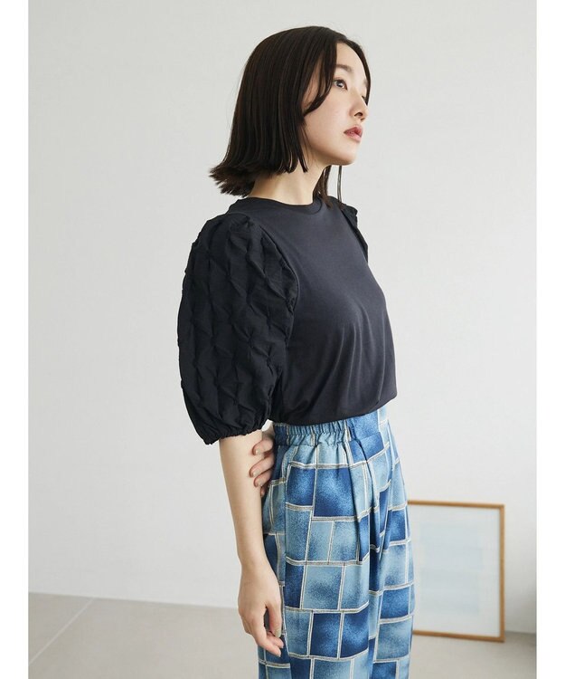 Green Parks ・ＳＵＧＡＲ　ＳＰＯＯＮ　フハクドットスリーブＴＥＥ Black