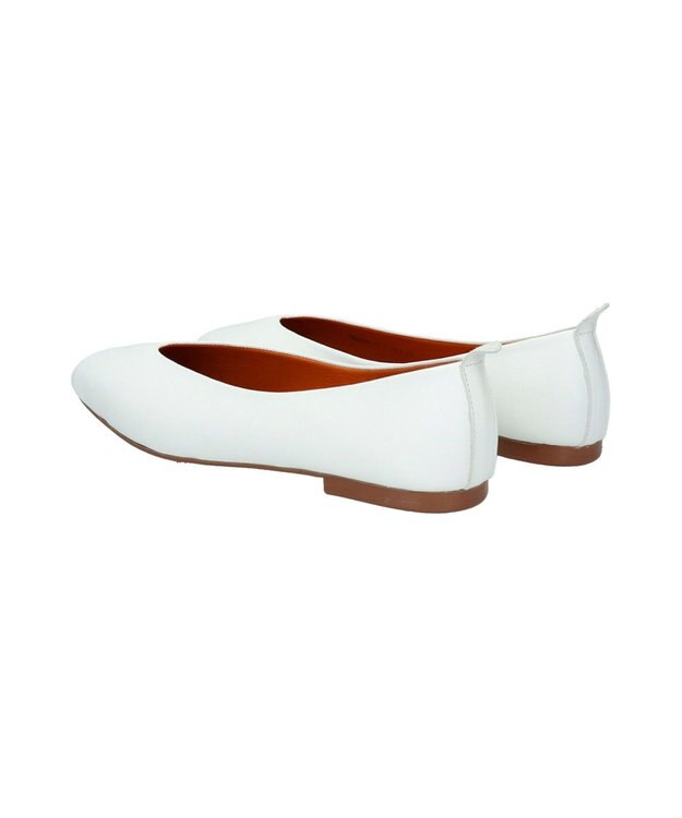 INTER-CHAUSSURES 【FABIO RUSCONI】ソフトスクエアトウVカットバレエシューズ ホワイト