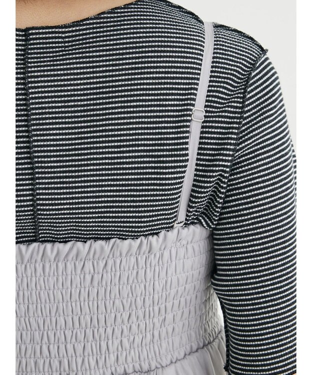 Green Parks ・ＥＬＥＮＣＡＲＥ　ＤＵＥ　ラメシフォンキャミワンピース Light Gray