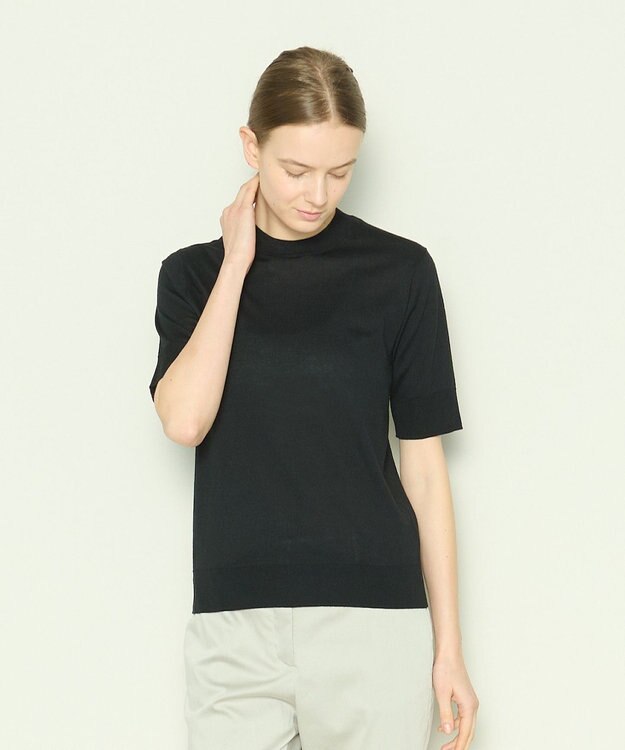 JOSEPH シルクコットン　ニットTEE Black