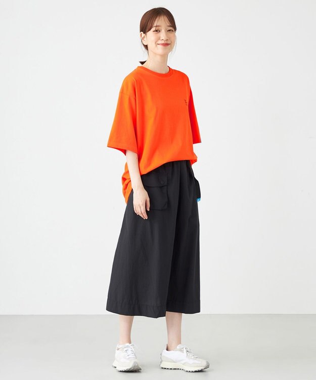 SHARE PARK LADIES 【EC限定カラーあり・UVカット・吸水速乾】カラフルロゴバックプリントＴシャツ オレンジ系