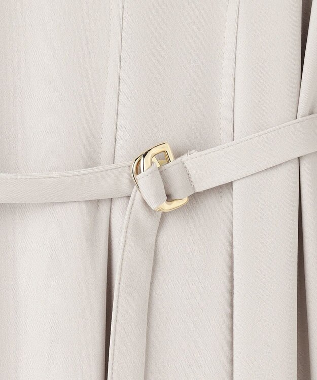 J.PRESS LADIES S トリアセスムース フレア ワンピース ライトグレー系