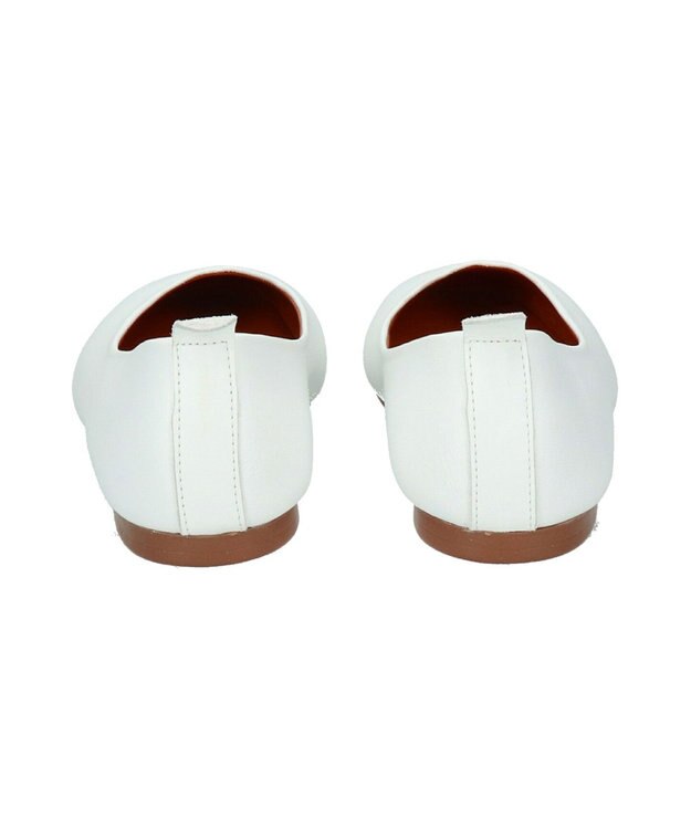 INTER-CHAUSSURES 【FABIO RUSCONI】ソフトスクエアトウVカットバレエシューズ ホワイト