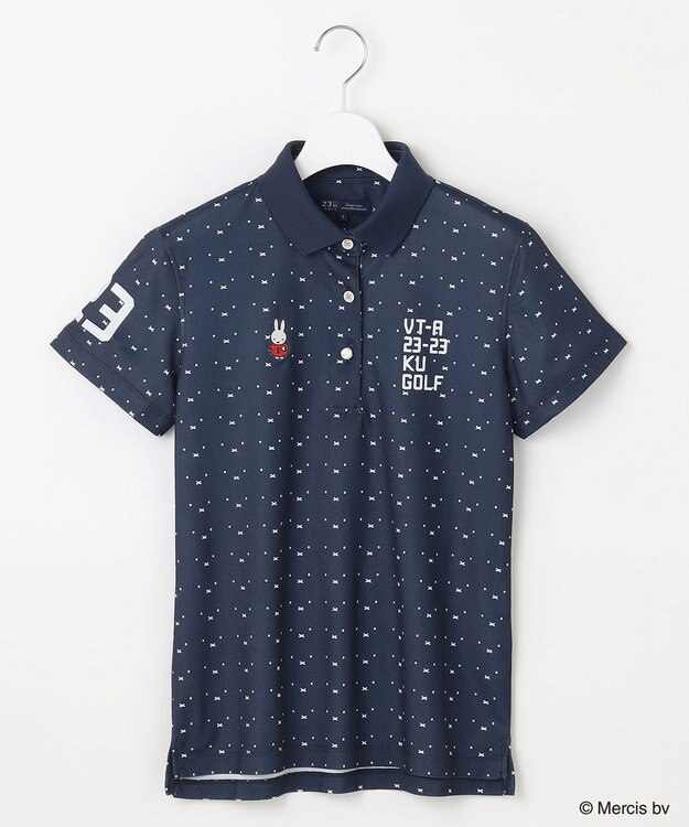 23区GOLF 【WOMEN】【吸水速乾/UVカット】ミッフィーフェイスポロシャツ ネイビー系5