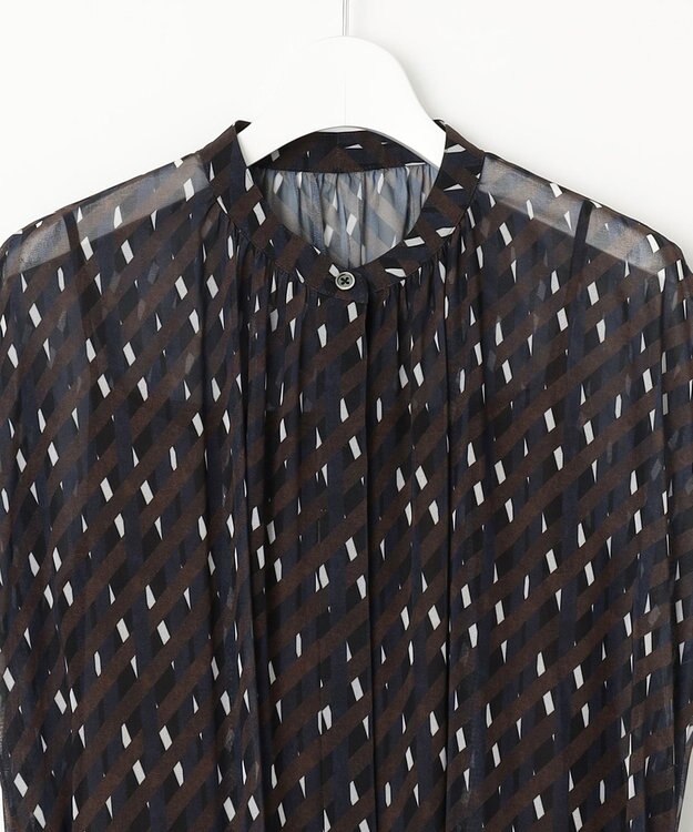 23区 【洗える】Ratti ウォールプリント ワンピース ブラウンプリント