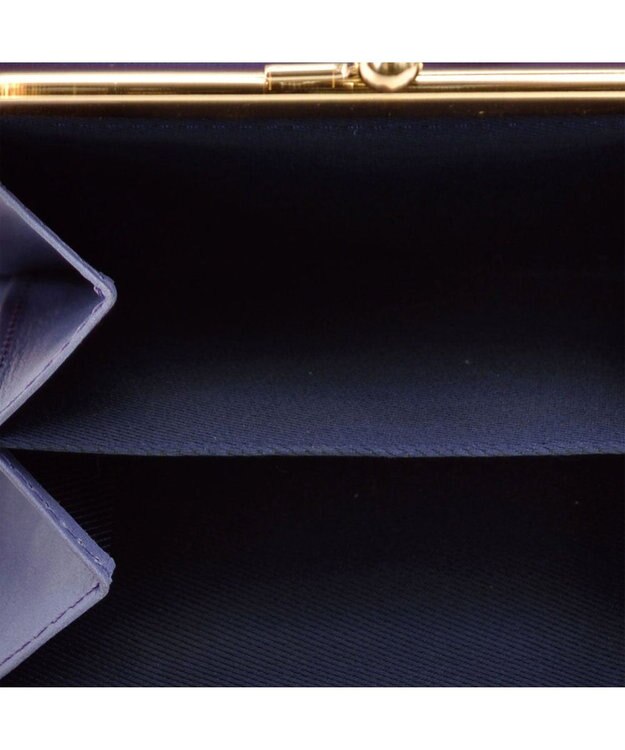 UNBILLION ペルケ perche ジェムストーンヒネリかぶせ三つ折りミニ財布 ラベンダー