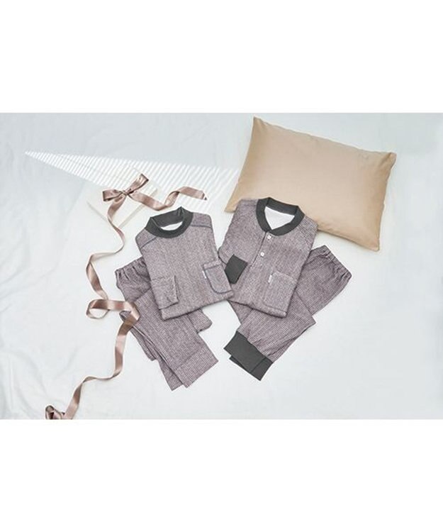 ワコール／睡眠科学 パジャマ 長袖 長ズボン 綿混(本体) あったか 冬 レディース YDW472 睡眠科学／ワコール チャコールグレー