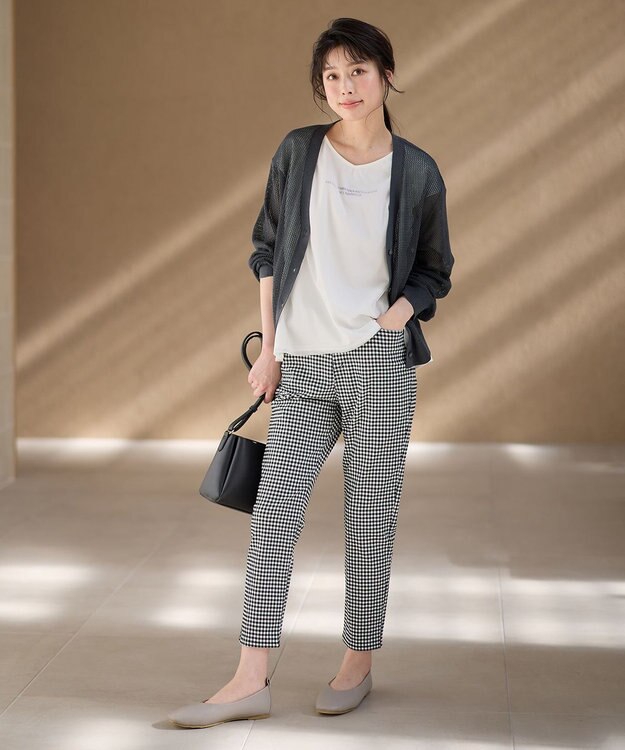 ANY メッシュカーディガン チャコール