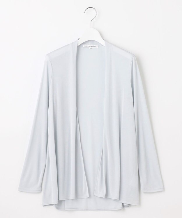 23区 L 【新色追加/UVケア/接触冷感】マルチ機能 シアー ショート カーディガン ライトグレー系