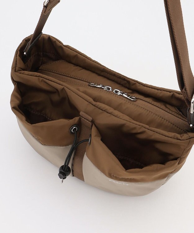 Y'SACCS ドローストリング コンビカラーショルダー mini チョコ