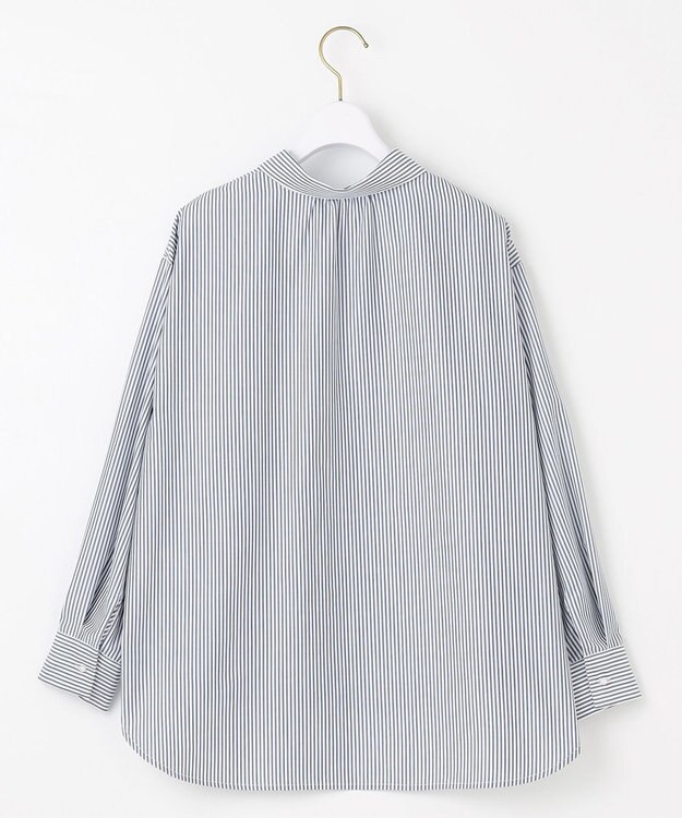 ANY SIS 【UVケア】イージーケアストライプ シャツ ブルーストライプ