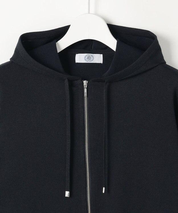 J.PRESS LADIES L Hood Cardigan ニット パーカー ネイビー系