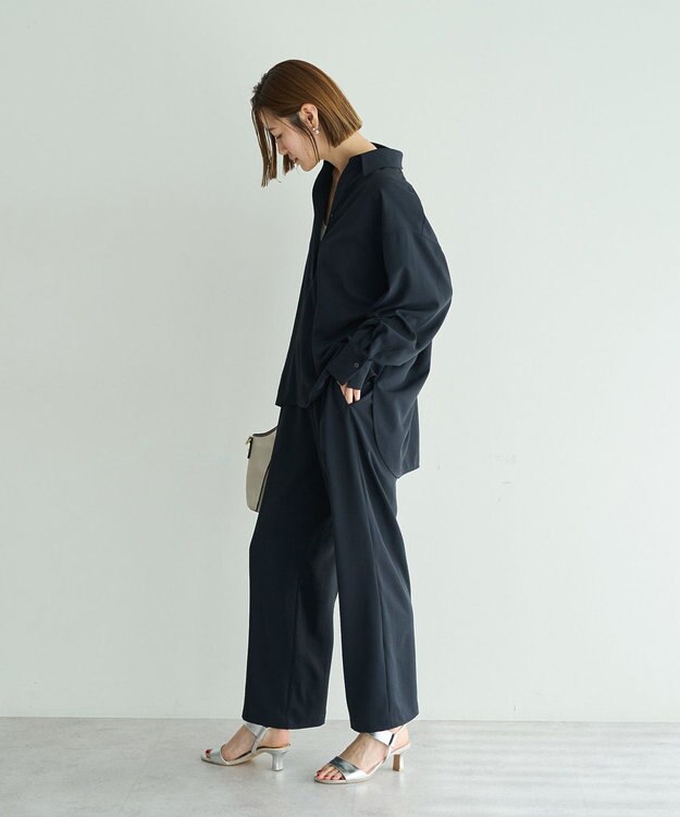 YECCA VECCA 【2点SET】スキッパーデザインセットアップ Navy