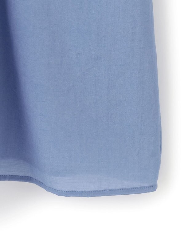 23区 L 【Lサイズ限定/接触冷感/速乾性/洗える】エアリーブライトローン Vネックワンピース ブルー系