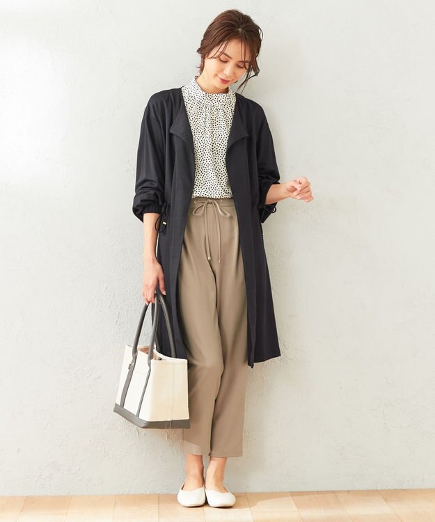 ANY 【接触冷感・UVケア】イージーケア美脚 パンツ ベージュ