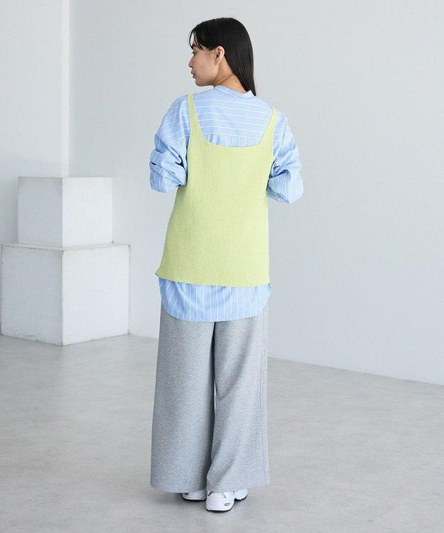 CRAFT STANDARD BOUTIQUE バンドカラーシャツ Stripe Blue