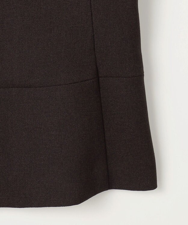 自由区 【セットアップ対応】リネンライクシンセティックノースリーブ ブラウス ダークブラウン