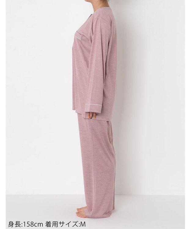 パジャマ】 長袖 長ズボン シルク 絹100% 天竺素材 睡眠科学／ワコール