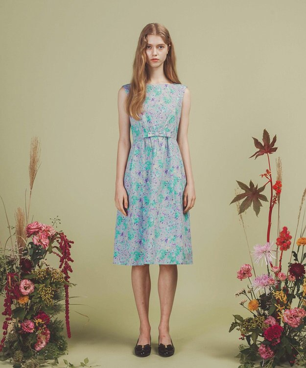 TOCCA 【洗える・消臭】SCARLET MALLOW ドレス グレー系7