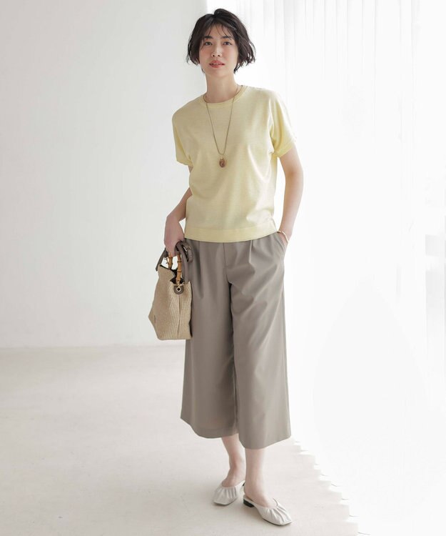 J.PRESS LADIES 【WEB限定カラーあり・洗える】Vis/Peスパーク ラメ ニット イエロー系