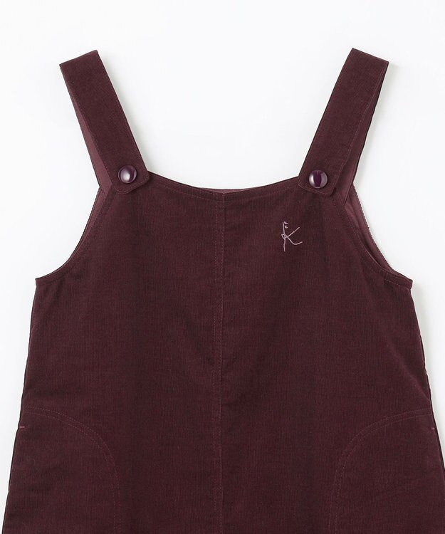 組曲 KIDS 【150-160㎝】コーデュロイ ワンピース ワイン系