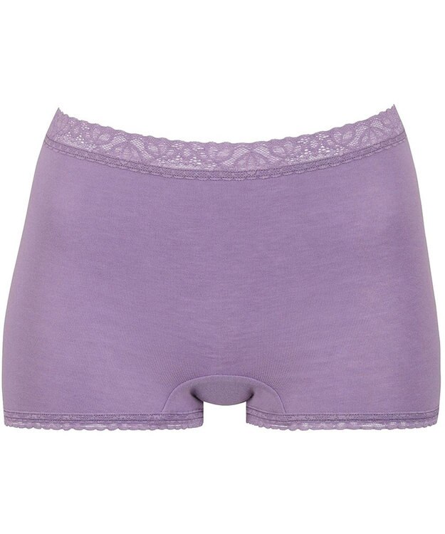 Wing ショーツ　【デイリーフィットやわらかコットン】　身生地部綿混　なめらかなフィット感　はきこみ丈ふかめ　EC4200　ウイング／ワコール パープル