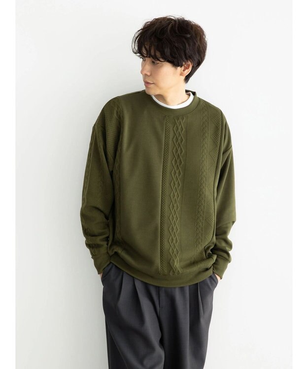 CRAFT STANDARD BOUTIQUE ＪＱカット切り替えプルオーバー1 Khaki