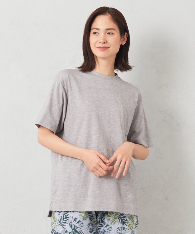 JOSEPH ABBOUD MOUNTAIN 【SPACE／UNISEX】オーガニックコットン ヴィンテージ　カラーTシャツ ライトグレー系