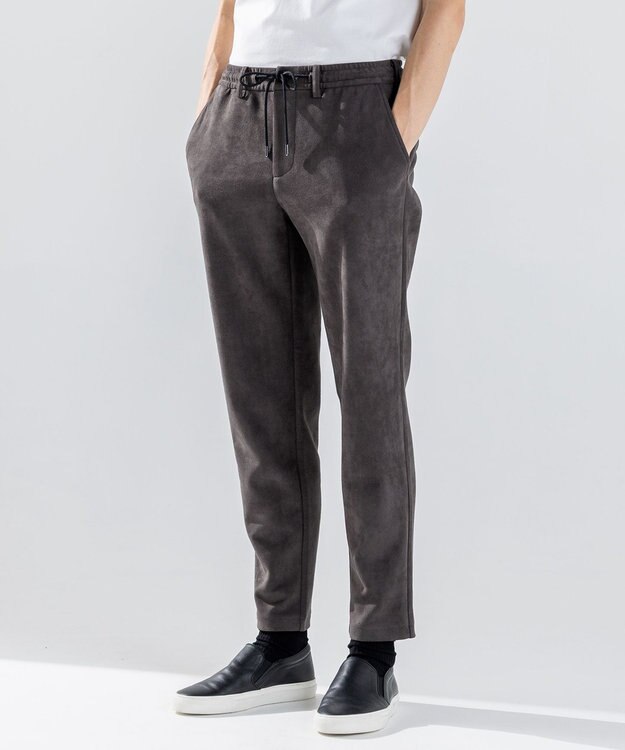 JOSEPH HOMME 【WEB・一部店舗限定  】レザーライクポンチ　ドロスト付テーパードパンツ / PEGG CONVERTIBLE グレー系