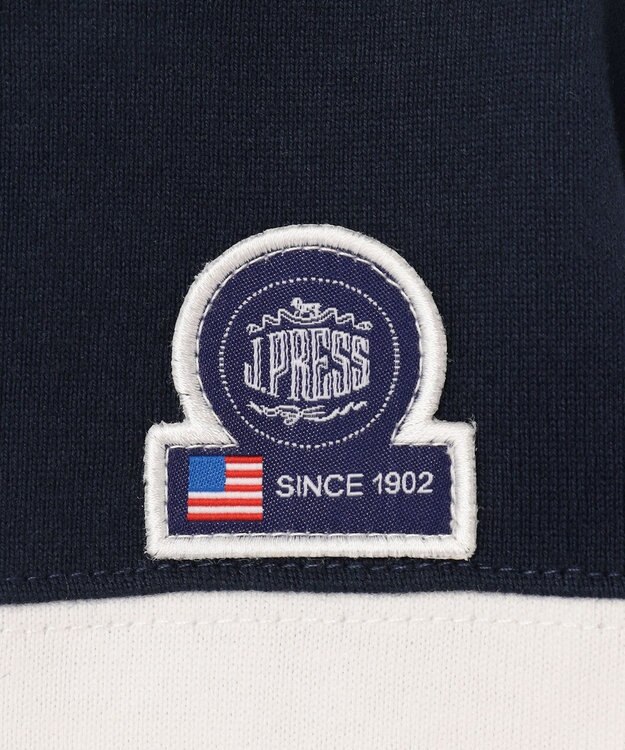 J.PRESS KIDS 【110-130cm】切替×袖プリント 長袖Tシャツ オフホワイト系