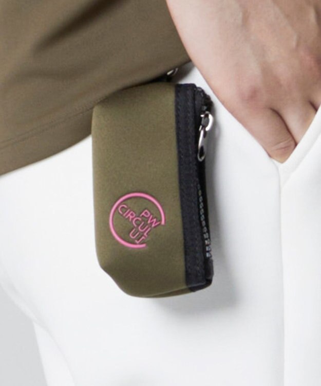 PW CIRCULUS 【UNISEX】ロゴ ボールポーチ カーキ系