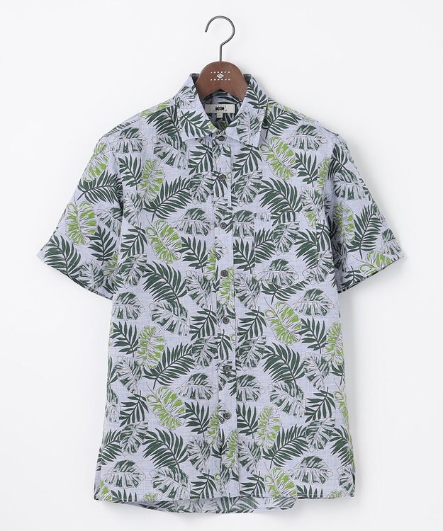 JOSEPH ABBOUD リヨセルリーフ 半袖シャツ カーキ系5