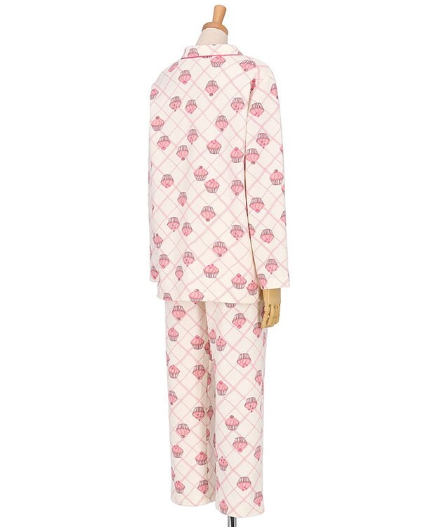 Wing パジャマ 綿100%(本体肌側) あったか 3Lまで対応 大きいサイズ 長袖 長ズボン 冬 レディース EP6020 ウイング／ワコール ピンク