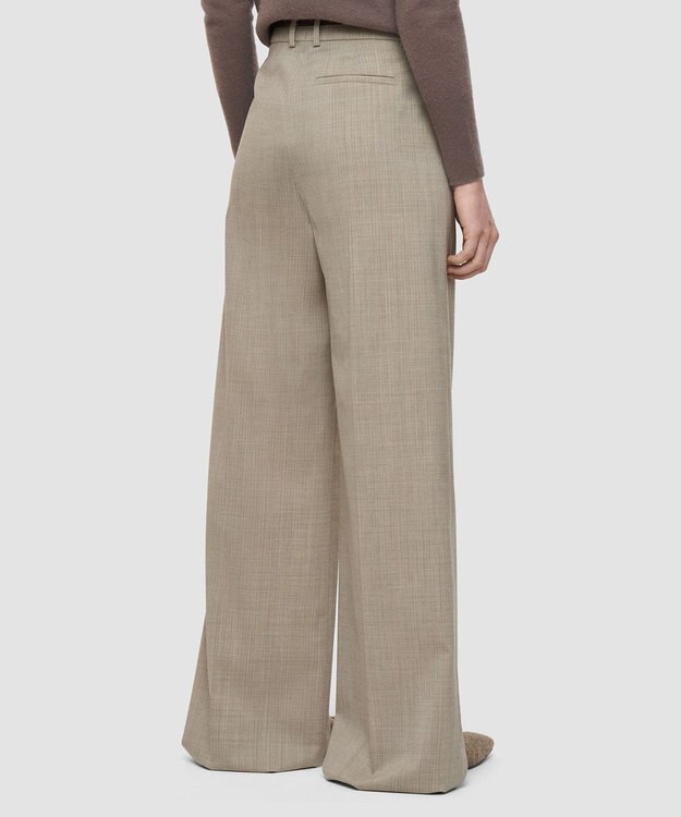 JOSEPH メランジストライプ　トラウザーズ Affogato