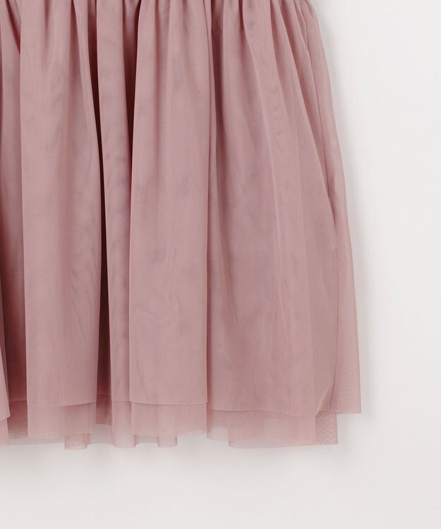 ANY SIS 【洗える】チュールレイヤード キャミソール スモーキーピンク