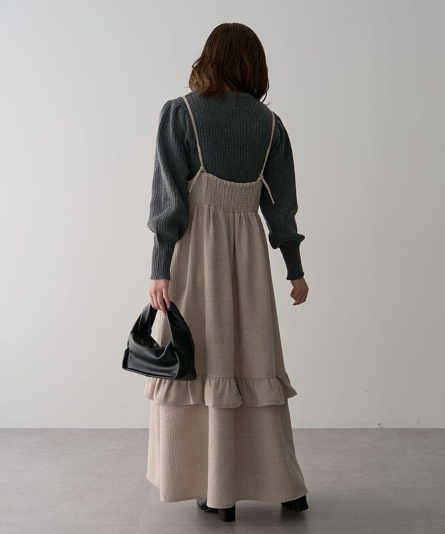 Green Parks ・ＥＬＥＮＣＡＲＥ　ＤＵＥ　ツィードキャミワンピース Beige