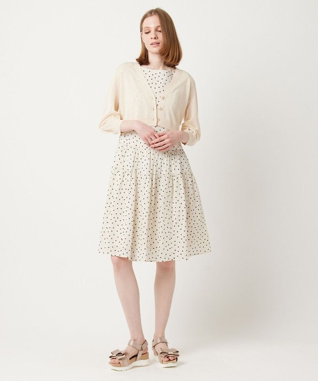 TOCCA 【洗える！】SHEER KNIT カーディガン ベージュ系