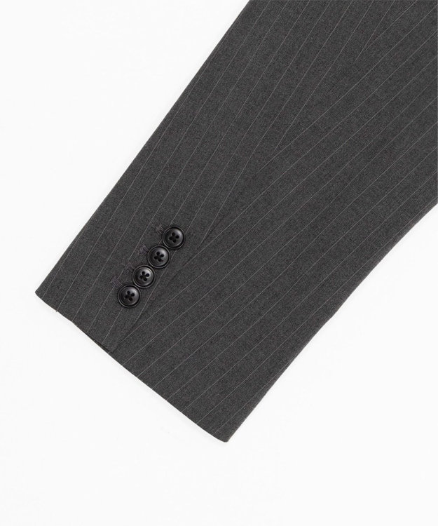 WEGO 【フォーマル/セットアップ対応】ダブルテーラードジャケット グレーストライプ